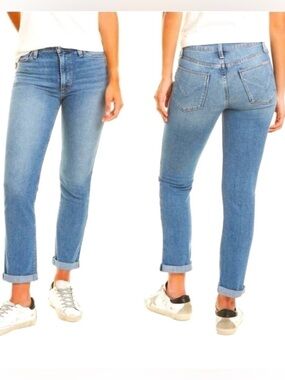 EUC, Hudson Blair High Rise Straight Crop Jeans, Medium Wash, Size 30, 27” IS
